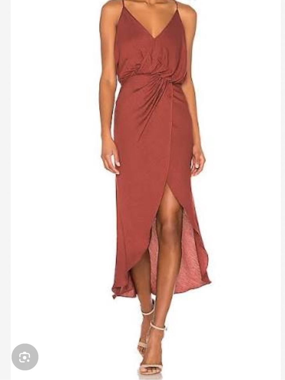 Joie Tanika Burgundy HI LOW Midi Dress with Spaghetti Straps AND LOW BACK